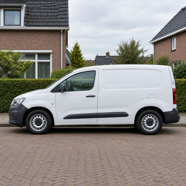 Onze bus voor de woning