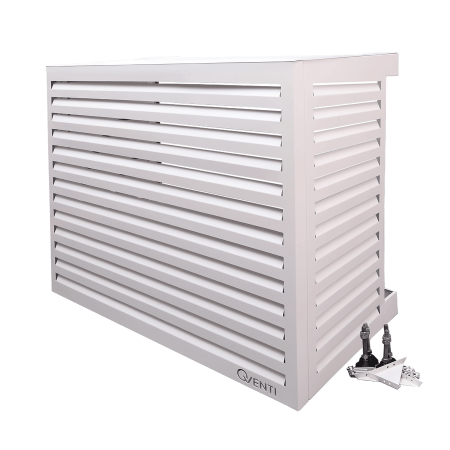 Qventi airco-omkasting 130 in wit, schuin van voren
